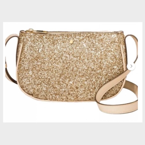 Cross Body Bag Cross Body Purse Gold Glitter NWT - Picture 3 of 16
